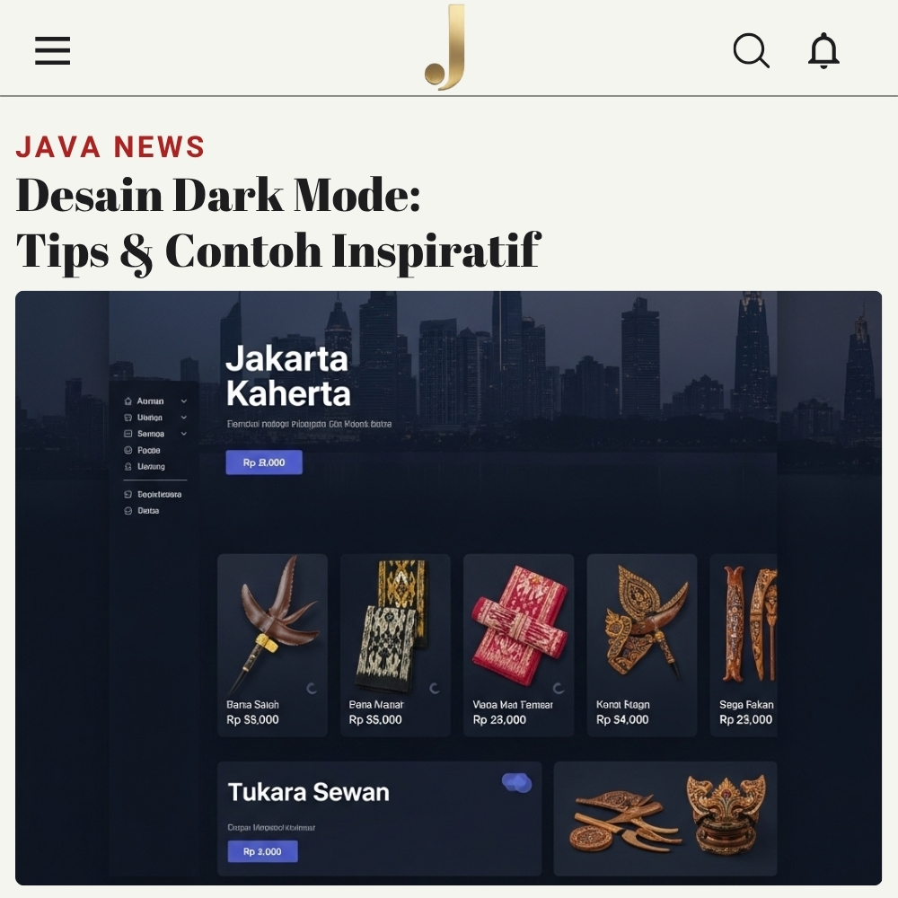 Desain Dark Mode: Tips & Contoh Inspiratif Javabetsport