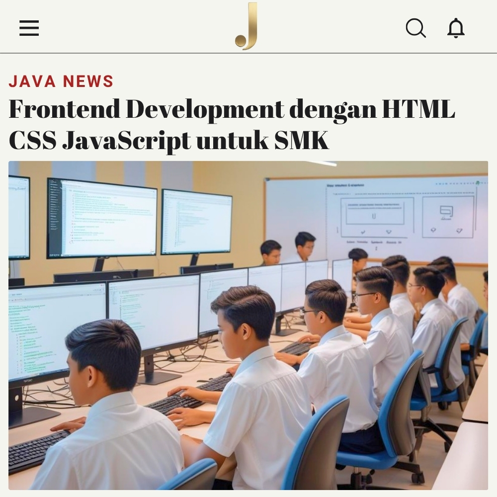 Frontend Development dengan HTML CSS JavaScript untuk SMK
